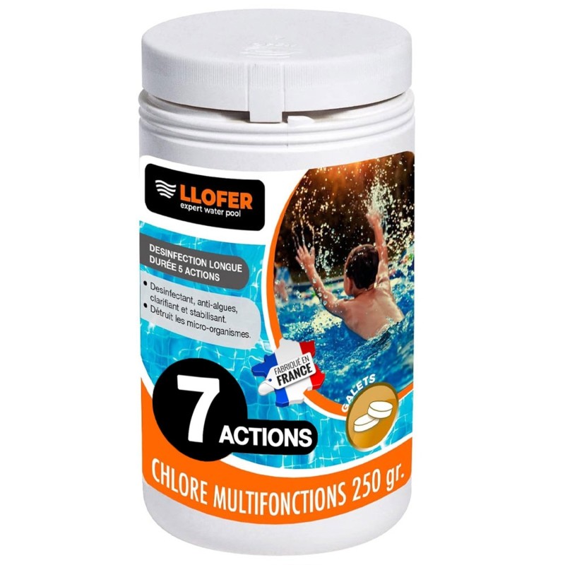 Chlore multifonction 7 actions en galets 250 g – 1 kg
