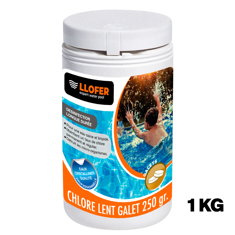 Chlore lent – Galet 250g – 1 kg | LLOFER
