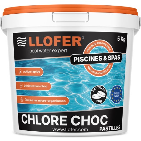 Chlore choc en pastilles 20 g – 5 kg
