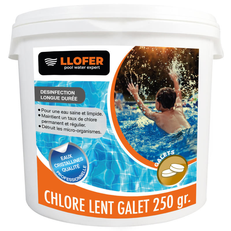 Chlore lent – Galet 250g – 5 kg | LLOFER