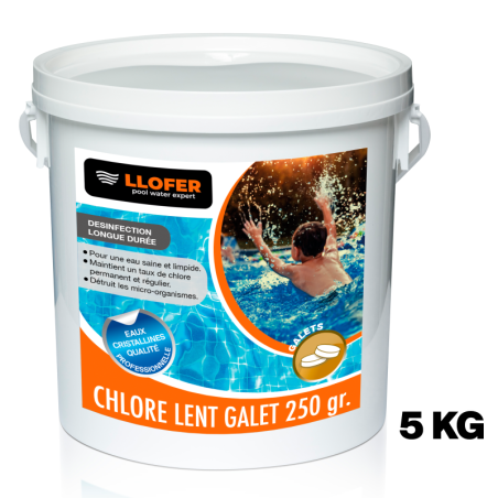 Chlore lent – Galet 250g – 5 kg | LLOFER