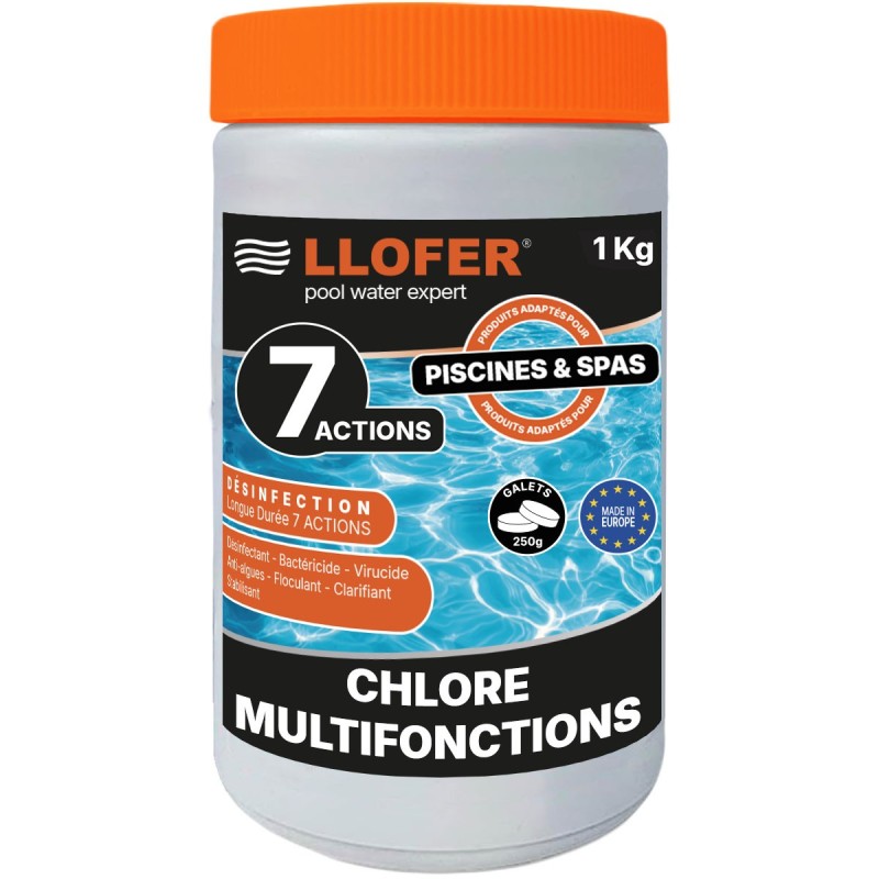 Chlore multifonction – Galet 250g – 1 kg | LLOFER
