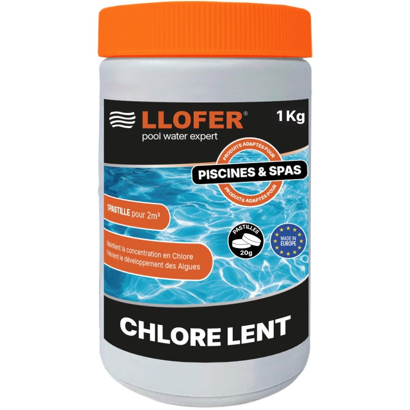 Chlore lent en pastilles 20 g – 1 kg