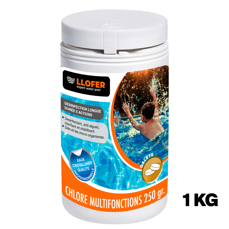 Chlore multifonction – Galet 250g – 1 kg | LLOFER
