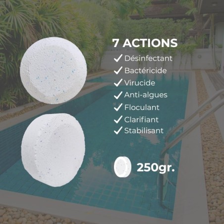 Chlore 7 actions LLOFER – Seau 5 kg | Galets longue durée
