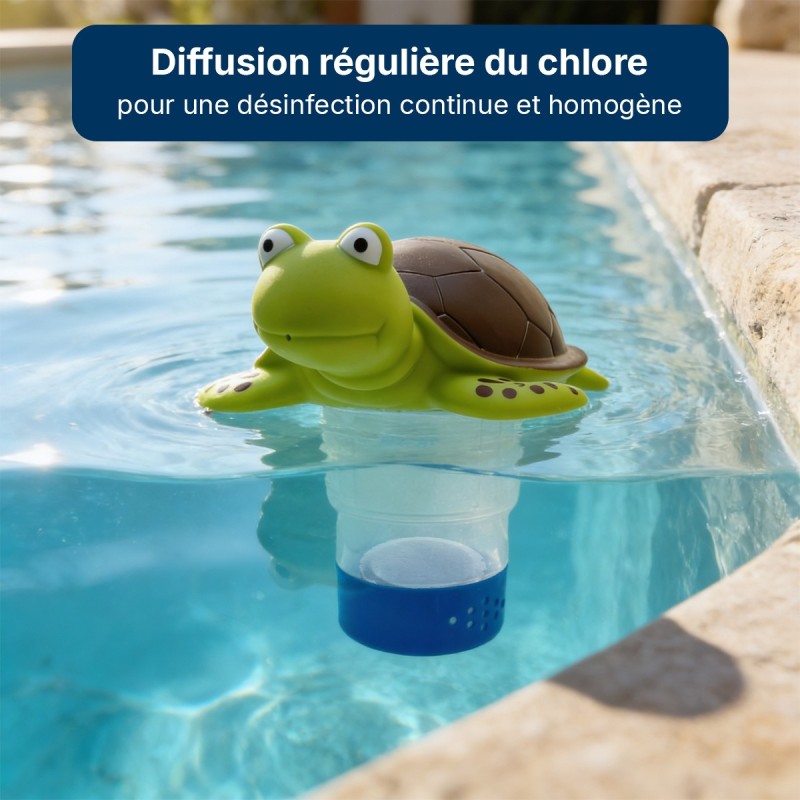 Doseur flottant tortue piscine réglable chlore brome – LLOFER