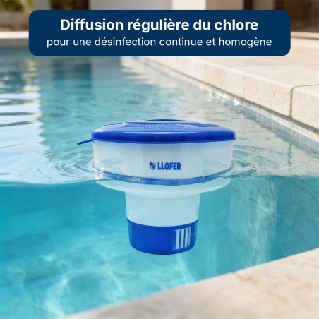 Doseur flottant piscine réglable – LLOFER chlore brome