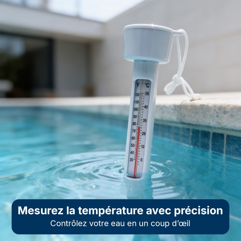 Thermomètre piscine flottant précis °C °F – LLOFER