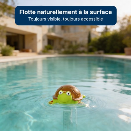 Thermomètre piscine flottant tortue avec corde – °C °F | LLOFER