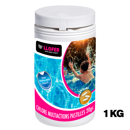 Chlore multifonction – Pastille 20g – 1 kg | LLOFER