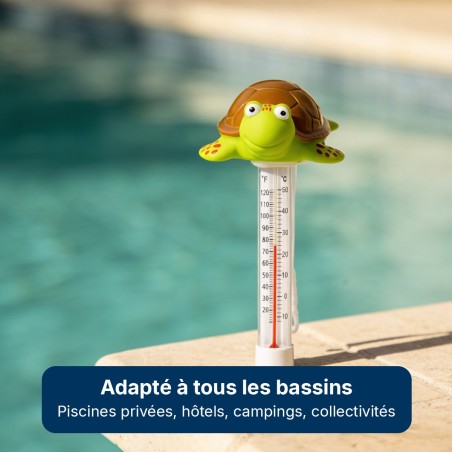 Thermomètre piscine flottant tortue avec corde – °C °F | LLOFER