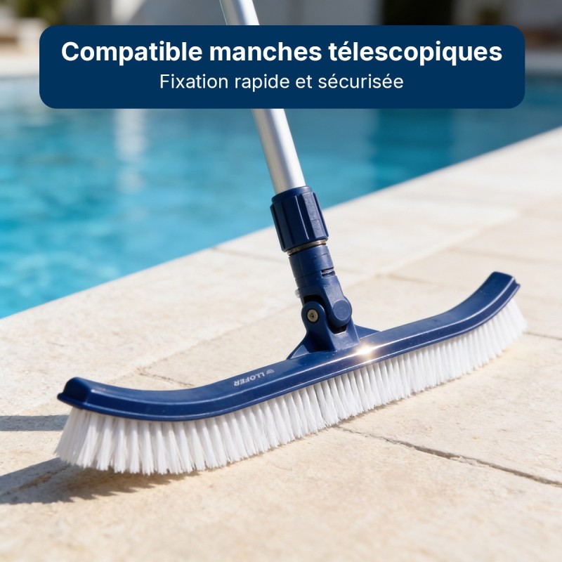Brosse piscine 46 cm sans manche – nettoyage LLOFER