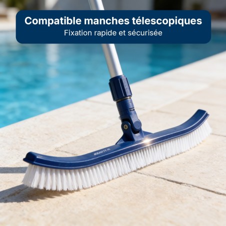 Brosse piscine 46 cm sans manche – nettoyage LLOFER