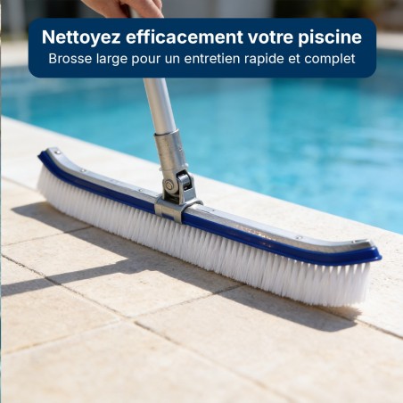Brosse piscine métallique 42 cm sans manche – LLOFER