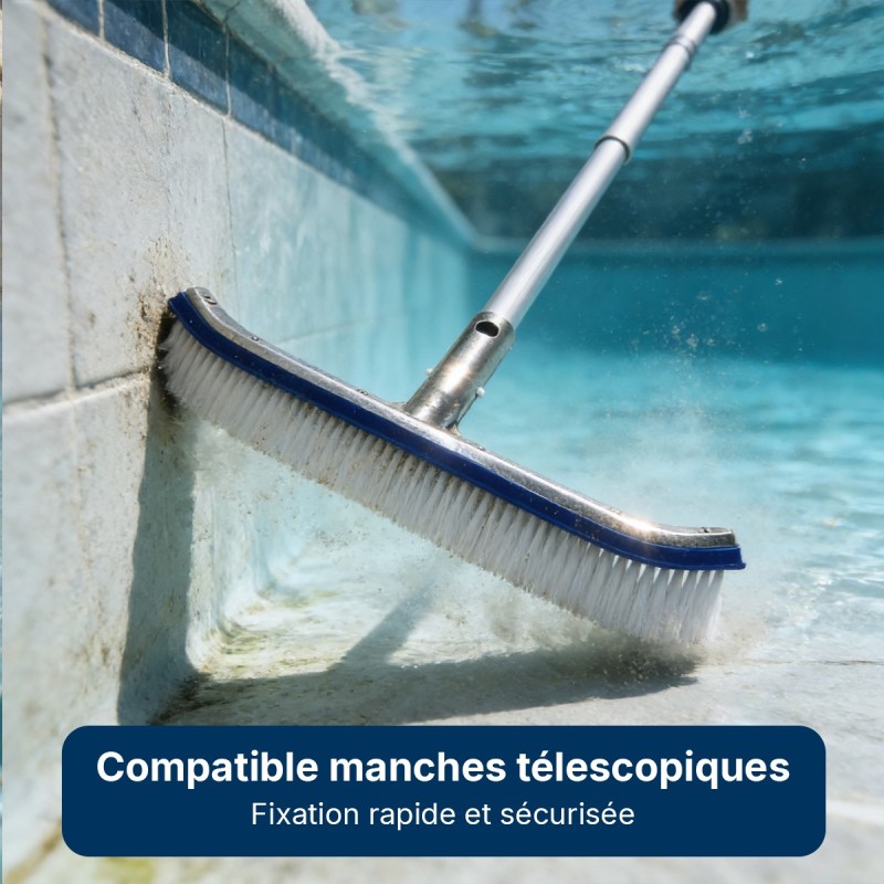 Brosse piscine métallique 42 cm sans manche – LLOFER