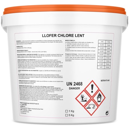 Chlore lent – Pastilles 20g – 3 kg | LLOFER