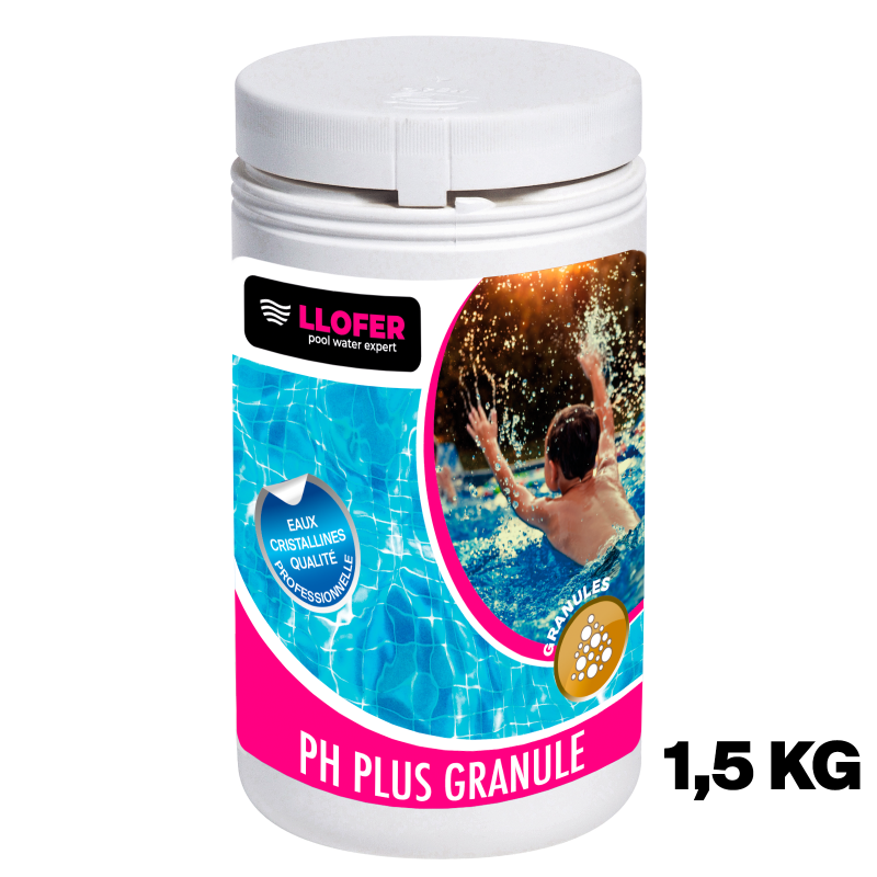 pH Plus piscine en poudre 1,5 kg – Remonte le pH bas