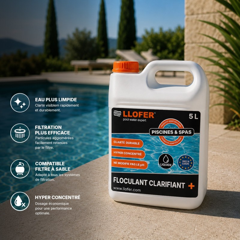 Floculant Clarifiant Piscine 5 L – Eau Claire et Limpide