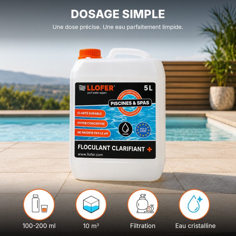 Floculant Clarifiant Piscine 5 L – Eau Claire et Limpide