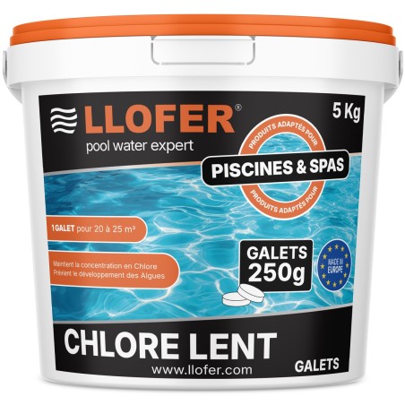 Chlore lent en galets 250 g – 5 kg (Haute teneur 90%)