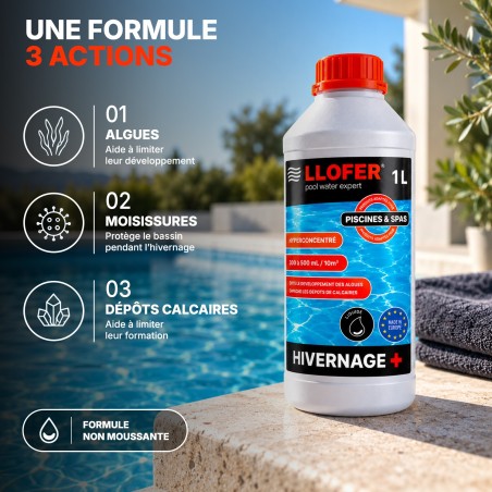 Produit d’hivernage piscine SUPER 1L – Anti-algues & anticalcaire