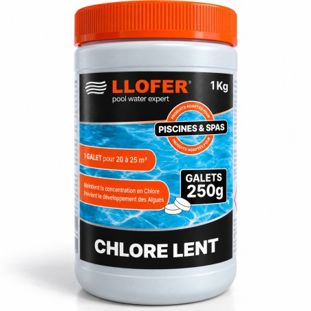 LLOFER - Chlore Lent en Galets 250g – 1 Kg