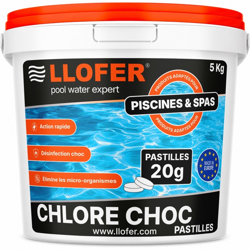 Chlore choc en pastilles 20 g – 5 kg