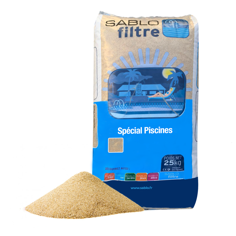 Sable de filtration piscine – 25 kg
