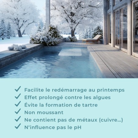 Produit d’hivernage piscine SUPER 5L – Anti-algues & anticalcaire